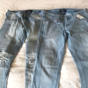 Pacsun distressed skinny jeans. 2 for 1